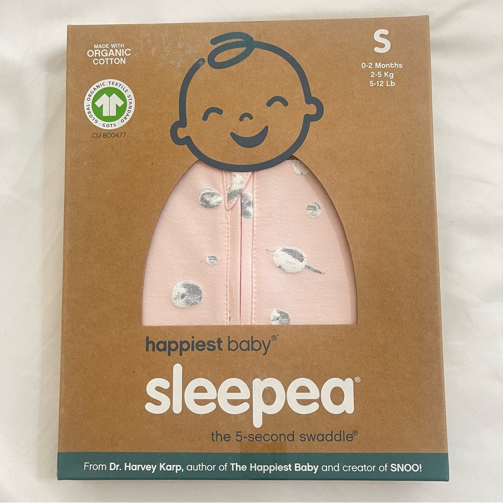 Happiest Baby Sleepea 5 Second Swaddle Organic Cotton New Unopened - Picture 1 of 6